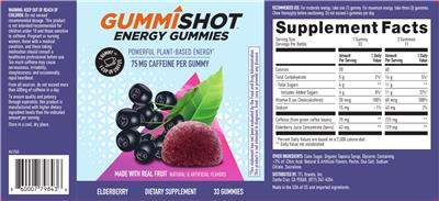Energy Gummies Elderberry label