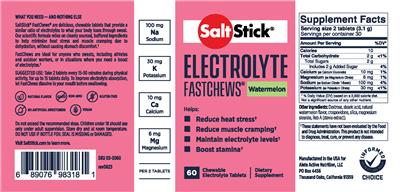 SaltStick Electrolyte Fastchews Watermelon label