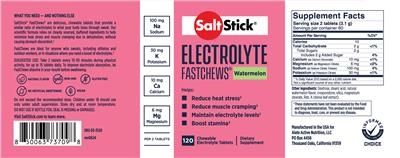 SaltStick Electrolyte Fastchews Watermelon label