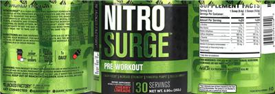 NitroSurge Pre-Workout Cherry Limeade label