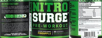 NitroSurge Pre-Workout Pineapple label