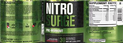 NitroSurge Pre-Workout Watermelon label