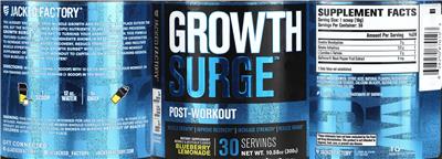 Growth Surge Post-Workout Blueberry Lemonade label