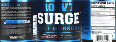 Growth Surge Post-Workout Watermelon label