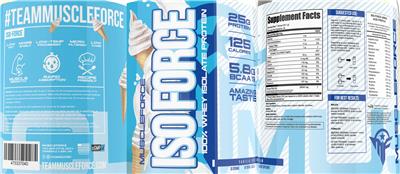 Iso Force Vanilla Ice Cream label