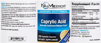 Caprylic Acid label