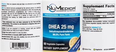 DHEA 25 mg label
