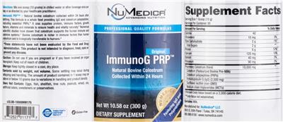 ImmunoG PRP Original label