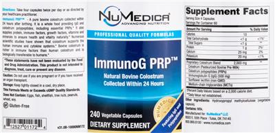 ImmunoG PRP label