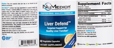 Liver Defend label