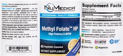 Methyl Folate HP label