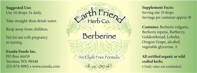 Berberine label