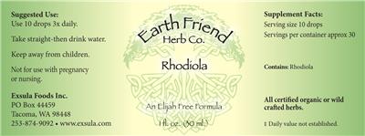 Rhodiola label