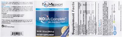 NOVA Complete Natural Black Cherry Flavor label