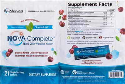 NOVA Complete Natural Black Cherry Flavor label