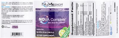 NOVA Complete Smooth Fruit Flavor label