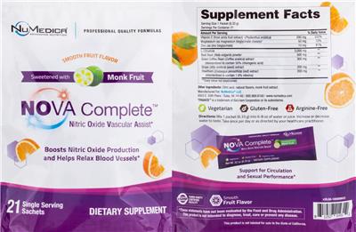 NOVA Complete Smooth Fruit Flavor label