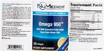 Omega 950 label