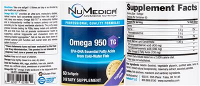 Omega 950 TG label