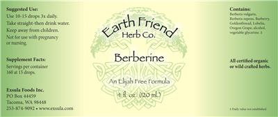 Berberine label