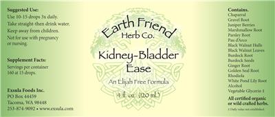 Kidney-Bladder Ease label