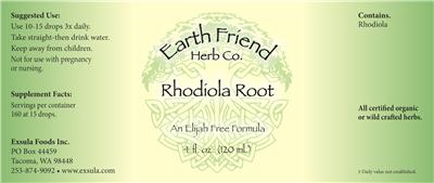 Rhodiola Root label