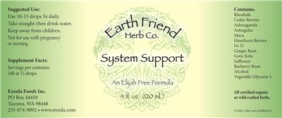 System Support label