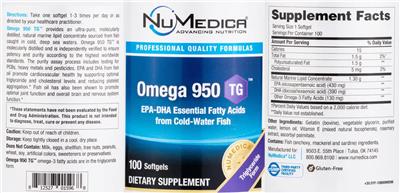 Omega 950 TG label