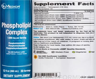 Phospholipid Complex 7,800 mg label