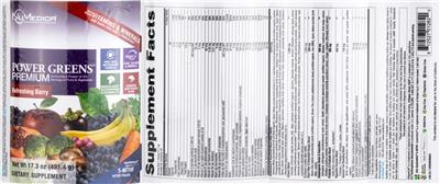 Power Greens Premium Refreshing Berry label