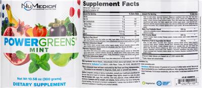 Power Greens Refreshing Mint label