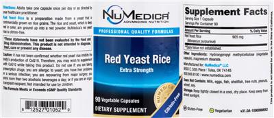 Red Yeast Rice label