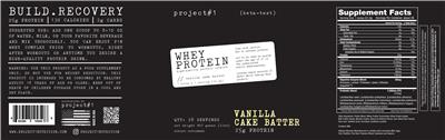 Whey Protein Vanilla Cake Batter label