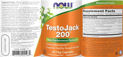 TestoJack 200 label