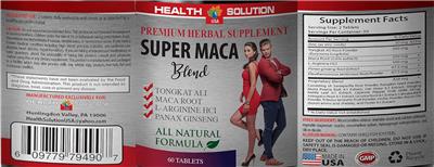 Super Maca Blend label