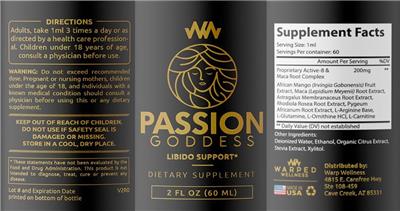 Passion Goddess label