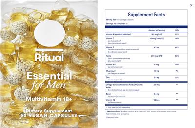 Essential for Men label