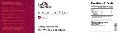 Advanced Fiber 6 grams label