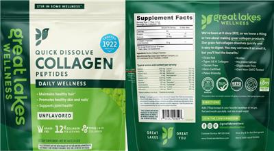 Quick Dissolve Collagen Peptides Unflavored label