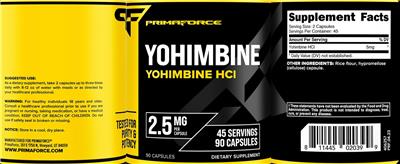 Yohimbine label
