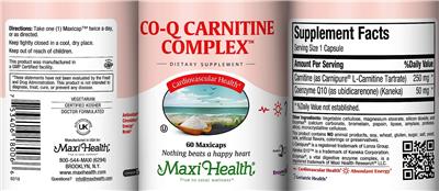 Co-Q Carnitine Complex label