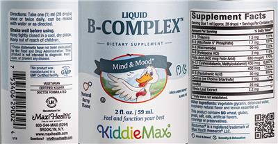Liquid B-Complex Natural Berry Flavor label