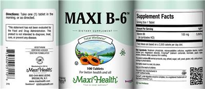 Maxi B-6 label