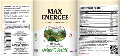 Max Energee label