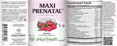 Maxi Prenatal label