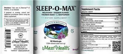 Sleep-O-Max label