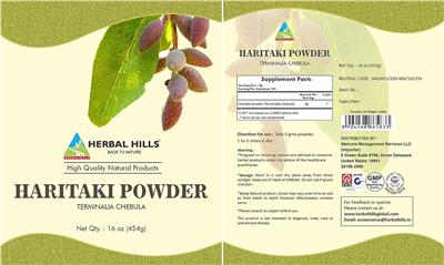 Haritaki Powder label