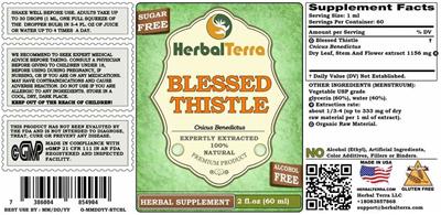 Blessed Thistle Alcohol Free label
