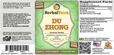 Du Zhong Alcohol Free label