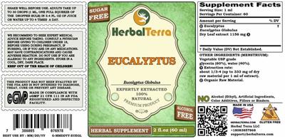 Eucaplyptus Alcohol Free label